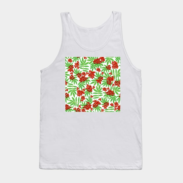 Rowan Berry Pattern in Gouache Tank Top by paintedpansy